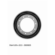 Disk ocelový Ples 9.00 x 22.5 ET161 10/335/281 MZ včetně ventilu ALV